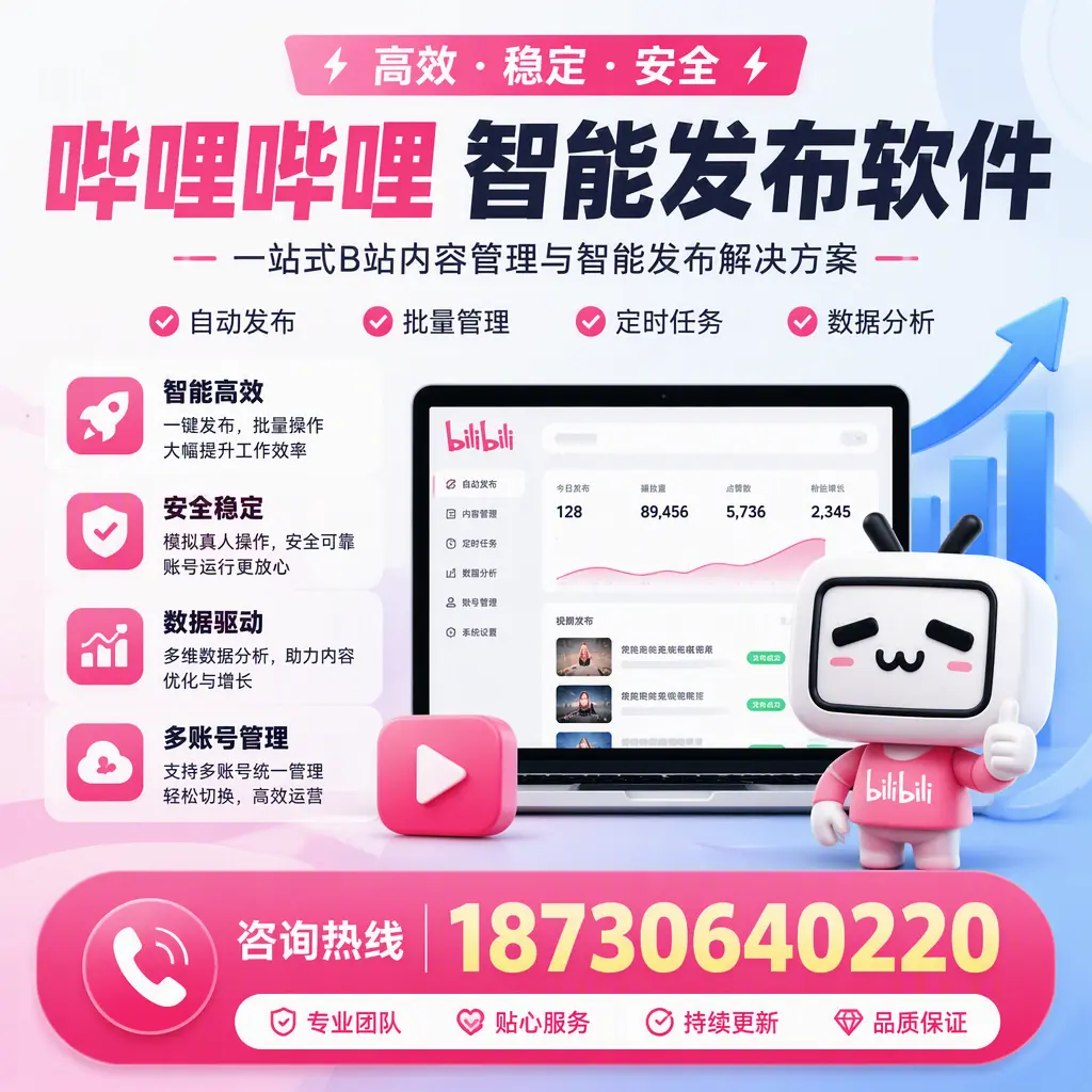 哔哩哔哩智能发布软件适用场景分析:在 黄冈 的最佳实践